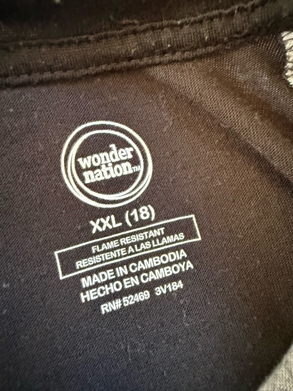 wonder nation Black Graphic Tee with White Print - Picture 2 of 2
